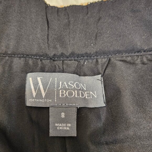 Worthington X Jason Bolden Women's Gold Multi Tweed Pants Size 8 - Picture 8 of 10